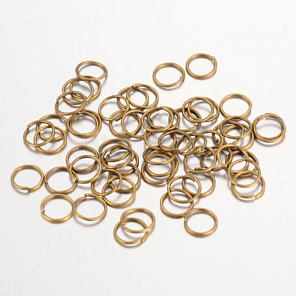 Iron Open Jump Rings IFIN-A018-8mm-AB-NF-1
