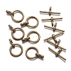 Tibetan Style Toggle Clasps TIBE-A001-25AB-NF-1