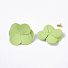 Spray Painted Iron Stud Earring Settings IFIN-N004-01E-2