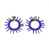 Handmade Woven Glass Beads Dangle Stud Earrings EJEW-F235-T02-2
