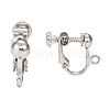 Brass Screw On Clip-on Earring Dangling Charms Pendants Setting Findings X-KK-M019-01P-3