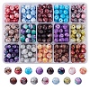 450Pcs 15 Colors Opaque Spray Painted Glass Beads GLAA-SZ0001-65-1
