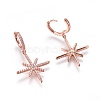(Jewelry Parties Factory Sale)Brass Cubic Zirconia Hoop Earrings EJEW-O084-08-2